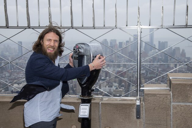 WWE Superstar Daniel Bryan visits the Empire State Building to promote WrestleMania 35 on Friday, April 5, 2019, in New York. (Photo by Charles Sykes/Invision/AP)