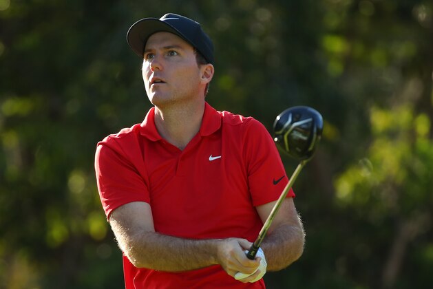 PLAYA DEL CARMEN, MEXICO - NOVEMBER 16: Russell Henley of the United States plays his shot from the seventh tee during the second round of the Mayakoba Golf Classic at El Camaleon Mayakoba Golf Course on November 16, 2019 in Playa del Carmen, Mexico. (Photo by Gregory Shamus/Getty Images)