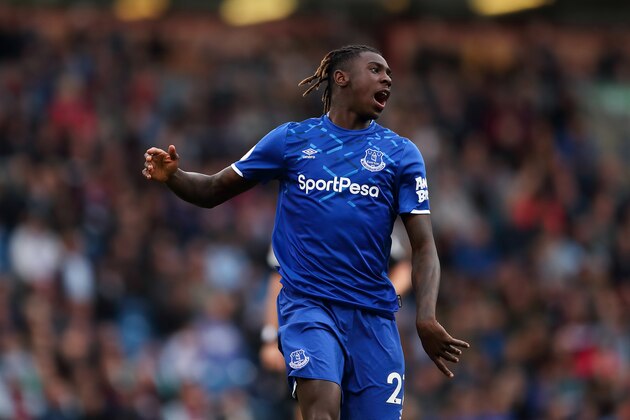 BURNLEY, ENGLAND - OCTOBER 05: Moise Kean of Everton during the Premier League match between Burnley FC and Everton FC at Turf Moor on October 5, 2019 in Burnley, United Kingdom. (Photo by James Williamson - AMA/Getty Images)