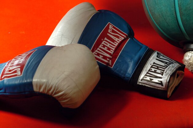 NEW ZEALAND - FEBRUARY 08:  Stock Photography. Generic Boxing Image. Everlast boxing gloves and a medicine ball.  (Photo by Ross Land/Getty Images)