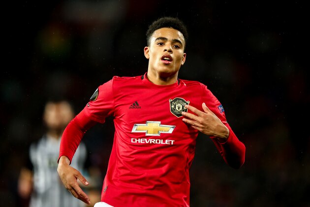 MANCHESTER, ENGLAND - NOVEMBER 07: Mason Greenwood of Manchester United during the UEFA Europa League group L match between Manchester United and Partizan at Old Trafford on November 7, 2019 in Manchester, United Kingdom. (Photo by Robbie Jay Barratt - AMA/Getty Images)