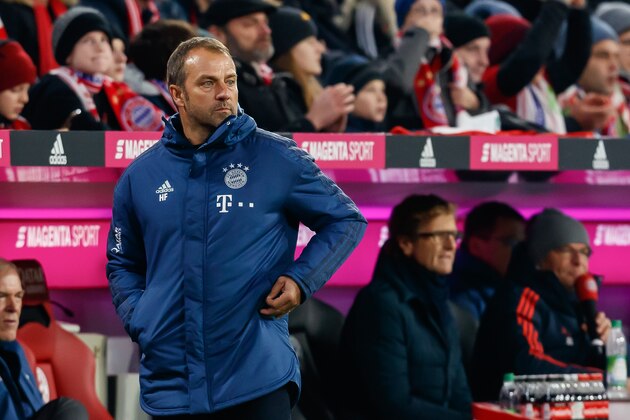 MUNICH, GERMANY - NOVEMBER 09: head coach Hansi Flick of FC Bayern Muenchen looks on during the Bundesliga match between FC Bayern Muenchen and Borussia Dortmund at Allianz Arena on November 9, 2019 in Munich, Germany. (Photo by TF-Images/Getty Images) MUNICH, GERMANY - NOVEMBER 09: head coach Hansi Flick of FC Bayern Muenchen looks on during the Bundesliga match between FC Bayern Muenchen and Borussia Dortmund at Allianz Arena on November 9, 2019 in Munich, Germany. (Photo by TF-Images/Getty Images)