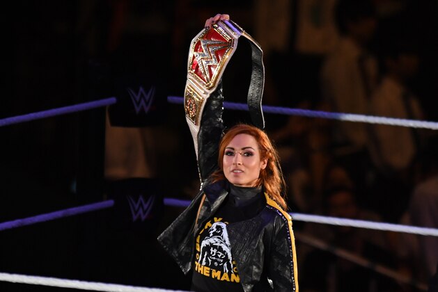 TOKYO,JAPAN - JUNE 28: Becky Lynch enters the ring during the WWE Live Tokyo at Ryogoku Kokugikan on June 28, 2019 in Tokyo, Japan. (Photo by Etsuo Hara/Getty Images)