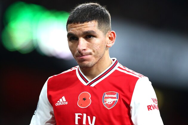 LONDON, ENGLAND - NOVEMBER 02: Lucas Torreira of Arsenal during the Premier League match between Arsenal FC and Wolverhampton Wanderers at Emirates Stadium on November 02, 2019 in London, United Kingdom. (Photo by Chloe Knott - Danehouse/Getty Images)