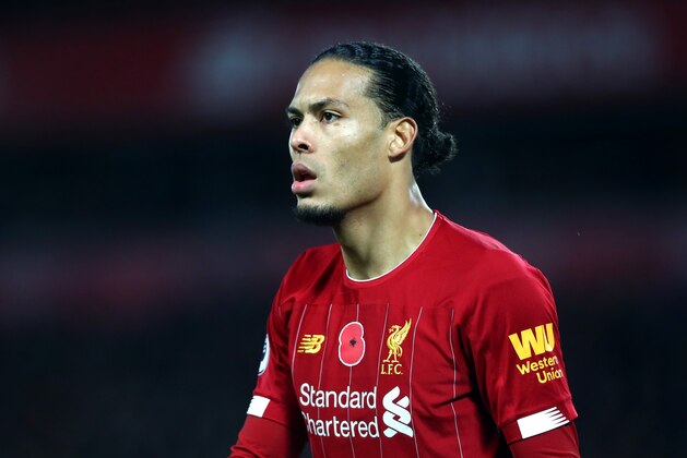 LIVERPOOL, ENGLAND - NOVEMBER 10: Virgil Van Dijk of Liverpool during the Premier League match between Liverpool FC and Manchester City at Anfield on November 10, 2019 in Liverpool, United Kingdom. (Photo by Chloe Knott - Danehouse/Getty Images)