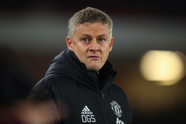 SHEFFIELD, ENGLAND - NOVEMBER 24: Ole Gunnar Solskjaer the head coach / maanager of Manchester United during the Premier League match between Sheffield United and Manchester United at Bramall Lane on November 24, 2019 in Sheffield, United Kingdom. (Photo by Robbie Jay Barratt - AMA/Getty Images)