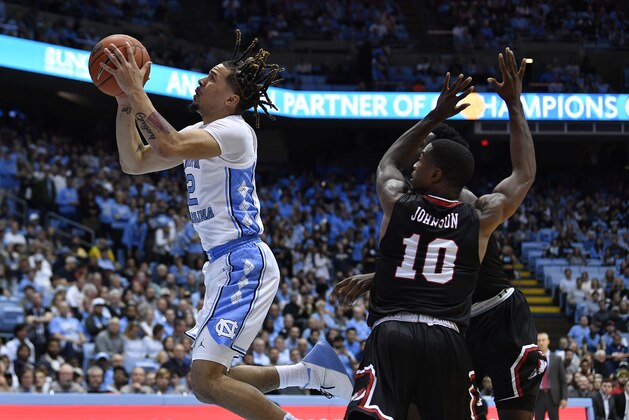CHAPEL HILL, NORTH CAROLINA - NOVEMBER 15: Cole Anthony #2 of the North Carolina Tar Heels during their game against the Gardner-Webb Runnin Bulldogs at the Dean Smith Center on November 15, 2019 in Chapel Hill, North Carolina. North Carolina won 77-61. (Photo by Grant Halverson/Getty Images)