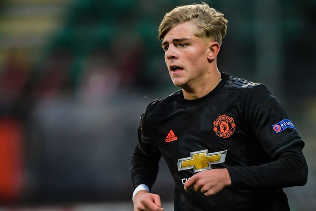 Brandon Williams of Manchester United during the UEFA Europa League group L match between AZ Alkmaar and Manchester United at Cars Jeans stadium on October 03, 2019 in The Hague, The Netherlands(Photo by ANP Sport via Getty Images)