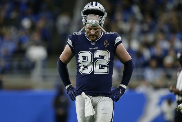 Dallas Cowboys tight end Jason Witten (82) during the second half of an NFL football game against the Detroit Lions, Sunday, Nov. 17, 2019, in Detroit. (AP Photo/Duane Burleson)