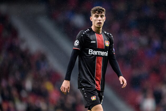 MADRID, SPAIN - OCTOBER 22: Kai Havertz of Leverkusen during the UEFA Champions League group D match between Atletico Madrid and Bayer Leverkusen at Wanda Metropolitano on October 22, 2019 in Madrid, Spain. (Photo by Jörg Schüler/Getty Images)