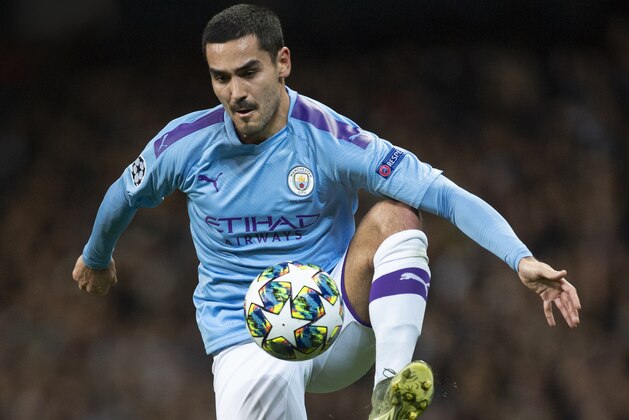 MANCHESTER, ENGLAND - NOVEMBER 26: Ilkay Gundogan of Manchester City in action during the UEFA Champions League group C match between Manchester City and Shakhtar Donetsk at Etihad Stadium on November 26, 2019 in Manchester, United Kingdom. (Photo by Visionhaus)