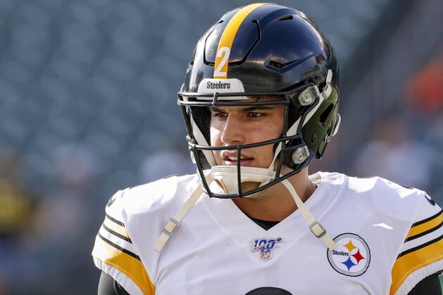 CINCINNATI, OH - NOVEMBER 24: Mason Rudolph #2 of the Pittsburgh Steelers is seen before the game against the Cincinnati Bengals at Paul Brown Stadium on November 24, 2019 in Cincinnati, Ohio. (Photo by Michael Hickey/Getty Images)