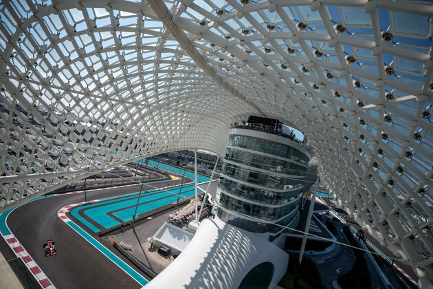 Ferrari's Monegasque driver Charles Leclerc steers his car during the first practice session on November 29, 2019, at the Yas Marina Circuit in Abu Dhabi, two days ahead of the final race of the season. (Photo by ANDREJ ISAKOVIC / AFP) (Photo by ANDREJ ISAKOVIC/AFP via Getty Images)