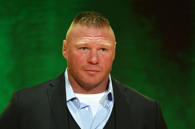 LAS VEGAS, NEVADA - OCTOBER 11:  WWE champion Brock Lesnar speaks during a WWE news conference at T-Mobile Arena on October 11, 2019 in Las Vegas, Nevada. Lesnar will face former UFC heavyweight champion Cain Velasquez and WWE wrestler Braun Strowman will take on heavyweight boxer Tyson Fury at the WWE's Crown Jewel event at Fahd International Stadium in Riyadh, Saudi Arabia on October 31.  (Photo by Ethan Miller/Getty Images)