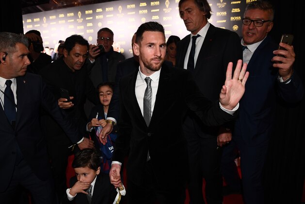 Barcelona's Argentinian forward Lionel Messi arrives to attend the Ballon d'Or France Football 2019 ceremony at the Chatelet Theatre in Paris on December 2, 2019. (Photo by FRANCK FIFE / AFP) (Photo by FRANCK FIFE/AFP via Getty Images)