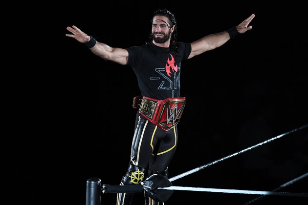 TOKYO,JAPAN - JUNE 29: Seth Rollins enters the ring during the WWE Live Tokyo at Ryogoku Kokugikan on June 29, 2019 in Tokyo, Japan. (Photo by Etsuo Hara/Getty Images)