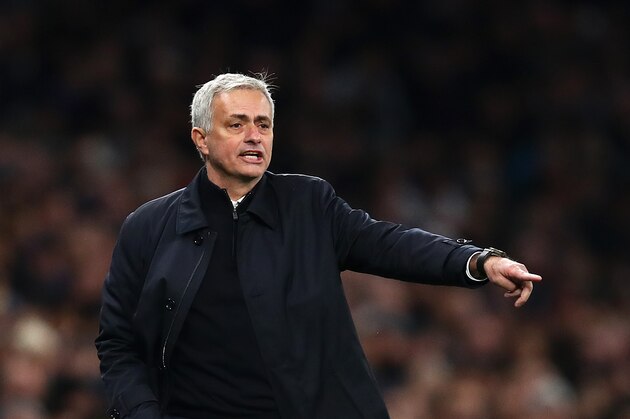 LONDON, ENGLAND - NOVEMBER 30:  Jose Mourinho, Spurs manager gives instructions during the Premier League match between Tottenham Hotspur and AFC Bournemouth  at Tottenham Hotspur Stadium on November 30, 2019 in London, United Kingdom. (Photo by Julian Finney/Getty Images)