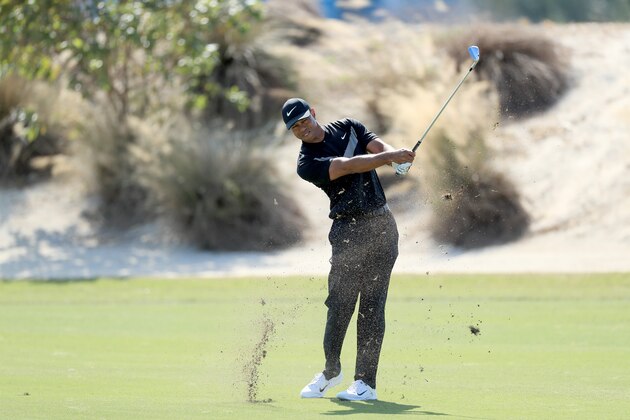 NASSAU, BAHAMAS - DECEMBER 04: Tiger woods of the United States plays his third shot on the third hole during the first round of the 2019 Hero World Challenge at Albany on December 04, 2019 in Nassau, Bahamas. (Photo by David Cannon/Getty Images)
