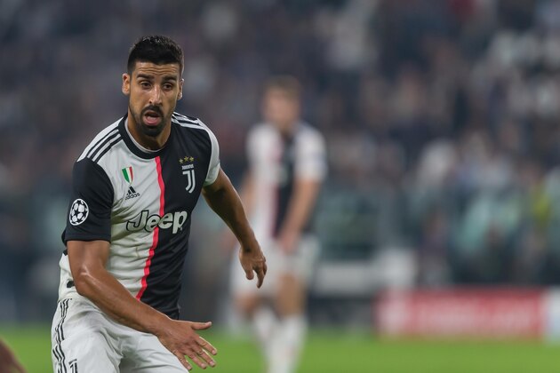 TURIN, ITALY - OCTOBER 22: Sami Khedira of Juventus Turin looks on during the UEFA Champions League group D match between Juventus and Lokomotiv Moskva at Juventus Arena on October 22, 2019 in Turin, Italy. (Photo by TF-Images/Getty Images)
