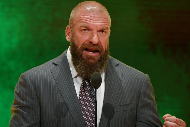 LAS VEGAS, NEVADA - OCTOBER 11:  WWE Executive Vice President of Talent, Live Events and Creative Paul
