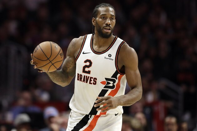 Los Angeles Clippers' Kawhi Leonard (2) during an NBA basketball game against the Portland Trail Blazers Tuesday, Dec. 3, 2019, in Los Angeles. (AP Photo/Marcio Jose Sanchez)