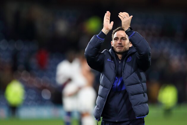 BURNLEY, ENGLAND - OCTOBER 26: Chelsea manager / head coach Frank Lampard at full time of the Premier League match between Burnley FC and Chelsea FC at Turf Moor on October 26, 2019 in Burnley, United Kingdom. (Photo by James Williamson - AMA/Getty Images) BURNLEY, ENGLAND - OCTOBER 26: Chelsea manager / head coach Frank Lampard at full time of the Premier League match between Burnley FC and Chelsea FC at Turf Moor on October 26, 2019 in Burnley, United Kingdom. (Photo by James Williamson - AMA/Getty Images)