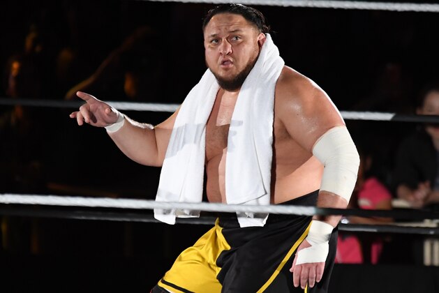 TOKYO,JAPAN - JUNE 29: Samoa Joe enters the ring during the WWE Live Tokyo at Ryogoku Kokugikan on June 29, 2019 in Tokyo, Japan. (Photo by Etsuo Hara/Getty Images)