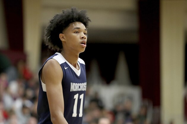 Norcross' Brandon Boston #11 in action against Roselle Catholic during a high school basketball game at the Hoophall Classic, Saturday, January 19, 2019, in Springfield, MA. (AP Photo/Gregory Payan)