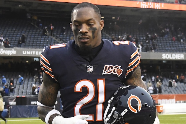 CHICAGO, ILLINOIS - NOVEMBER 10: Ha Ha Clinton-Dix #21 of the Chicago Bears  leaves the field after Bears defeated the Detroit Lions 20-13  at Soldier Field on November 10, 2019 in Chicago, Illinois. (Photo by David Banks/Getty Images)
