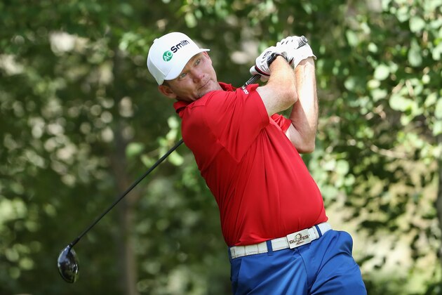 RENO, NEVADA - JULY 25:  Tommy Gainey plays a tee shot on the 18th hole during round one of the Barracuda Championship at Montreux Country Club on July 25, 2019 in Reno, Nevada. (Photo by Christian Petersen/Getty Images)