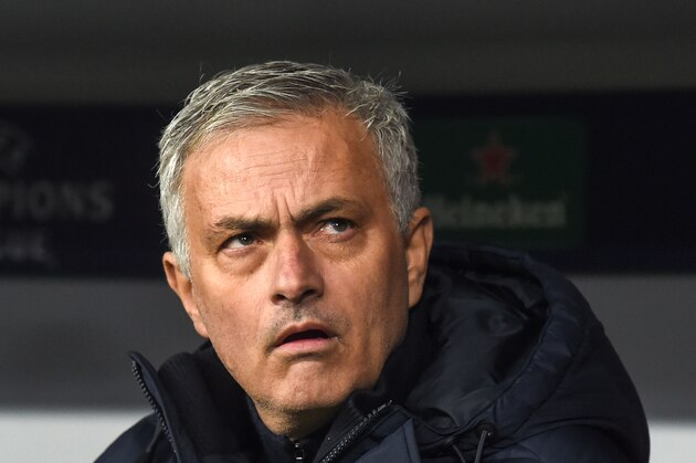 Tottenham Hotspur's Portuguese head coach Jose Mourinho reacts during the UEFA Champions League Group B football match between Bayern Munich and Tottenham FC on December 11, 2019 in Munich, Germany. (Photo by Christof STACHE / AFP) (Photo by CHRISTOF STACHE/AFP via Getty Images)