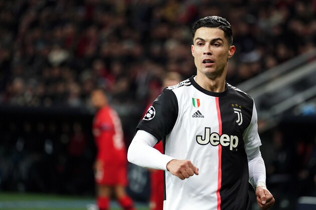 LEVERKUSEN, GERMANY - DECEMBER 11: Cristiano Ronaldo of Juventus looks on during the UEFA Champions League group D match between Bayer Leverkusen and Juventus at BayArena on December 11, 2019 in Leverkusen, Germany. (Photo by Koji Watanabe/Getty Images)