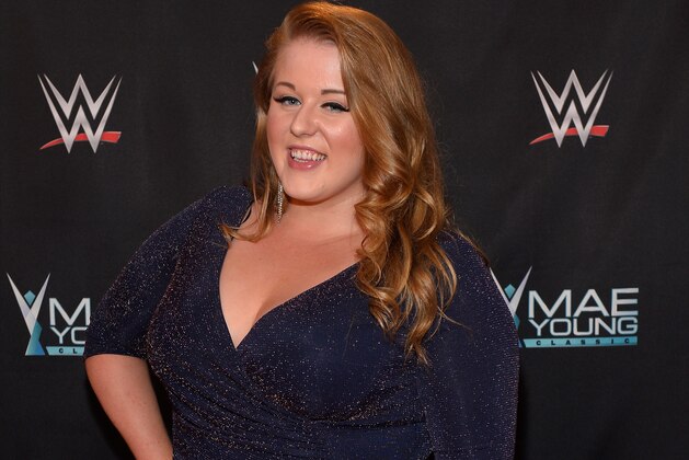 LAS VEGAS, NV - SEPTEMBER 12:  Mae Young Classic contestant Piper Niven appears on the red carpet of the WWE Mae Young Classic on September 12, 2017 in Las Vegas, Nevada.  (Photo by Bryan Steffy/Getty Images for WWE)