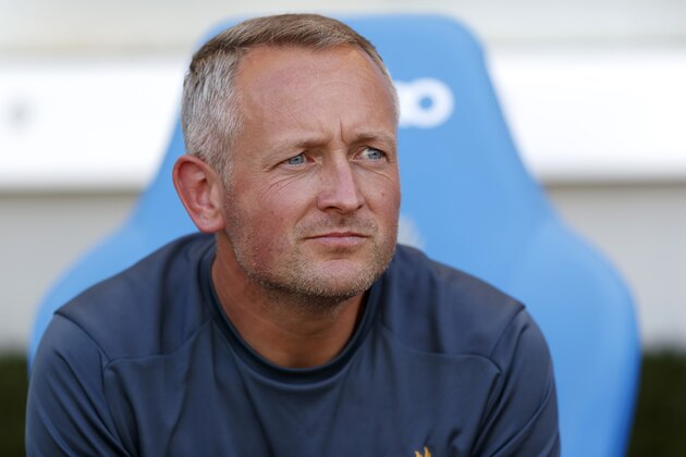 BUDAPEST, HUNGARY - JULY 18: Head coach Neil Critchley of FC Liverpool U23 waits for the kick-off prior to the Preseason Friendly match between MTK Budapest II and FC Liverpool U23 at Nandor Hidegkuti Stadium on July 18, 2017 in Budapest, Hungary. (Photo by Laszlo Szirtesi/Getty Images)