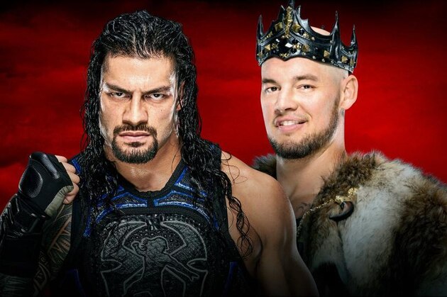 Roman Reigns and Baron Corbin.