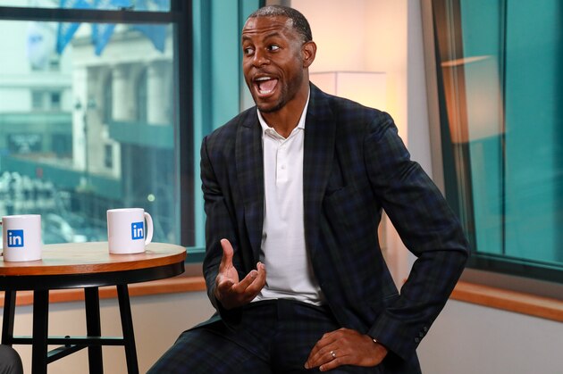 NEW YORK, NY - JUNE 25: Andre Iguodala at LinkedIn on June 25, 2019 in New York City. (Photo by Jason Mendez/Getty Images)