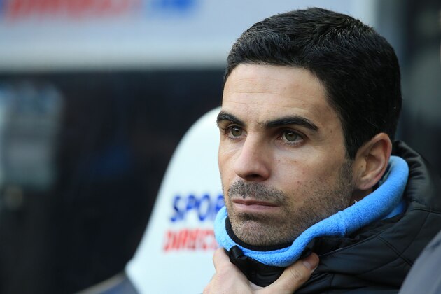 Manchester City's assistant coach Mikel Arteta looks on during the English Premier League football match between Newcastle United and Manchester City at St James' Park in Newcastle-upon-Tyne, north east England on November 30, 2019. (Photo by Lindsey Parnaby / AFP) / RESTRICTED TO EDITORIAL USE. No use with unauthorized audio, video, data, fixture lists, club/league logos or 'live' services. Online in-match use limited to 120 images. An additional 40 images may be used in extra time. No video emulation. Social media in-match use limited to 120 images. An additional 40 images may be used in extra time. No use in betting publications, games or single club/league/player publications. / (Photo by LINDSEY PARNABY/AFP via Getty Images) Manchester City's assistant coach Mikel Arteta looks on during the English Premier League football match between Newcastle United and Manchester City at St James' Park in Newcastle-upon-Tyne, north east England on November 30, 2019. (Photo by Lindsey Parnaby / AFP) / RESTRICTED TO EDITORIAL USE. No use with unauthorized audio, video, data, fixture lists, club/league logos or 'live' services. Online in-match use limited to 120 images. An additional 40 images may be used in extra time. No video emulation. Social media in-match use limited to 120 images. An additional 40 images may be used in extra time. No use in betting publications, games or single club/league/player publications. / (Photo by LINDSEY PARNABY/AFP via Getty Images)