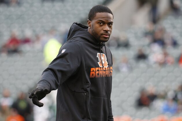 Cincinnati Bengals wide receiver A.J. Green practices before an NFL football game against the New York Jets, Sunday, Dec. 1, 2019, in Cincinnati. (AP Photo/Frank Victores)
