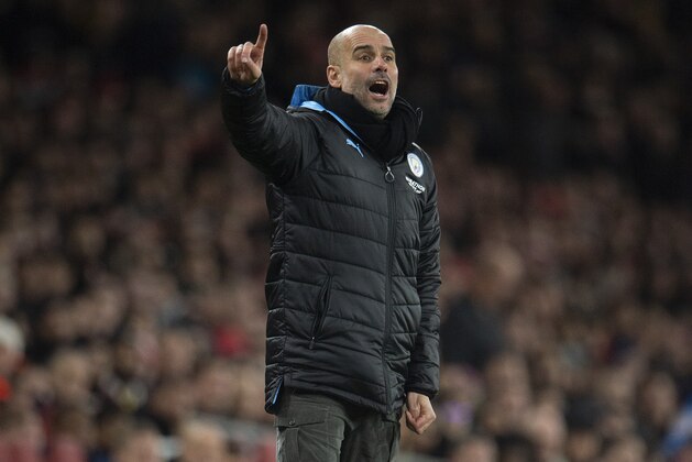 LONDON, ENGLAND - DECEMBER 15: Manchester City Manager Pep Guardiola during to the Premier League match between Arsenal FC and Manchester City at Emirates Stadium on December 15, 2019 in London, United Kingdom. (Photo by Visionhaus)