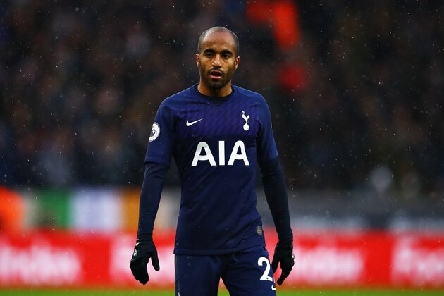 WOLVERHAMPTON, ENGLAND - DECEMBER 15: Lucas Moura of Tottenham Hotspur looks on during the Premier League match between Wolverhampton Wanderers and Tottenham Hotspur at Molineux on December 15, 2019 in Wolverhampton, United Kingdom. (Photo by Chris Brunskill/Fantasista/Getty Images)