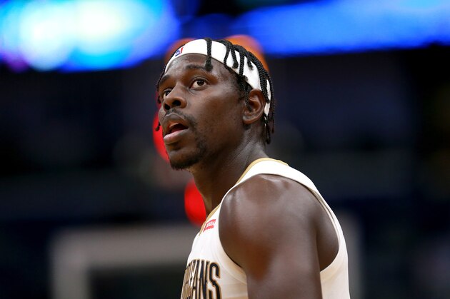 NEW ORLEANS, LOUISIANA - DECEMBER 15: Jrue Holiday #11 of the New Orleans Pelicans stands on the court during a NBA game against the Orlando Magic at Smoothie King Center on December 15, 2019 in New Orleans, Louisiana. NOTE TO USER: User expressly acknowledges and agrees that, by downloading and or using this photograph, User is consenting to the terms and conditions of the Getty Images License Agreement. (Photo by Sean Gardner/Getty Images)