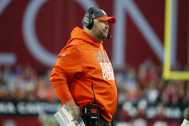 GLENDALE, ARIZONA - DECEMBER 15: Head coach Freddie Kitchens of the Cleveland Browns during the second half of the NFL football game against the Arizona Cardinals at State Farm Stadium on December 15, 2019 in Glendale, Arizona. The Cardinals defeated the Browns 38-24. (Photo by Ralph Freso/Getty Images)