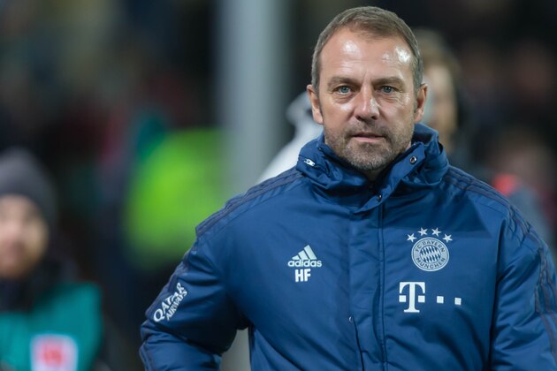 FREIBURG IM BREISGAU, GERMANY - DECEMBER 18: (BILD ZEITUNG OUT) head coach Hansi Flick of FC Bayern Muenchen looks on during the Bundesliga match between Sport-Club Freiburg and FC Bayern Muenchen at Schwarzwald-Stadion on December 18, 2019 in Freiburg im Breisgau, Germany. (Photo by TF-Images/Getty Images)