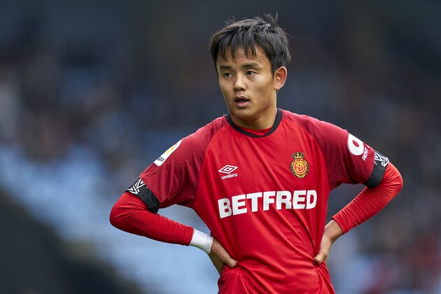 VIGO, SPAIN - DECEMBER 15: Takefusa Kubo of RCD Mallorca looks on during the La Liga match between RC Celta de Vigo and RCD Mallorca at Abanca-Balaídos on December 15, 2019 in Vigo, Spain. (Photo by Quality Sport Images/Getty Images)
