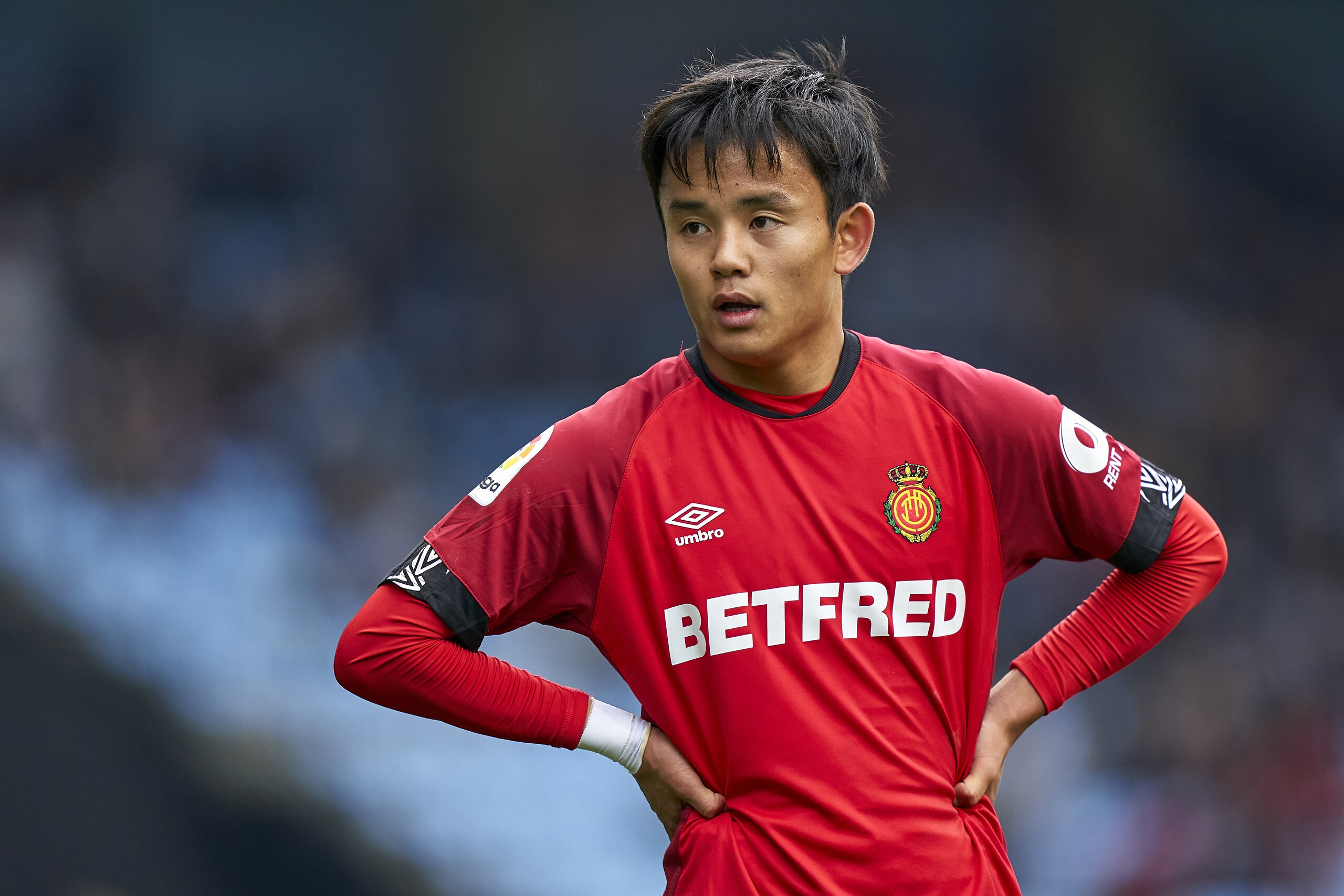 VIGO, SPAIN - DECEMBER 15: Takefusa Kubo of RCD Mallorca looks on during the La Liga match between RC Celta de Vigo and RCD Mallorca at Abanca-Balaídos on December 15, 2019 in Vigo, Spain. (Photo by Quality Sport Images/Getty Images)