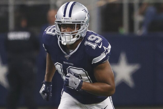 Dallas Cowboys wide receiver Amari Cooper (19) during an NFL football game against the Los Angeles Rams in Arlington, Texas, Sunday, Dec. 15, 2019 (AP Photo/Roger Steinman)