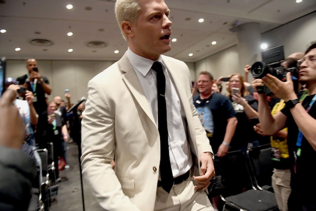 NEW YORK, NEW YORK - OCTOBER 04: Cody Rhodes makes a surprise appearance during the All Elite Wrestling panel during 2019 New York Comic Con at Jacob Javits Center on October 04, 2019 in New York City. (Photo by Noam Galai/Getty Images for WarnerMedia Company)
