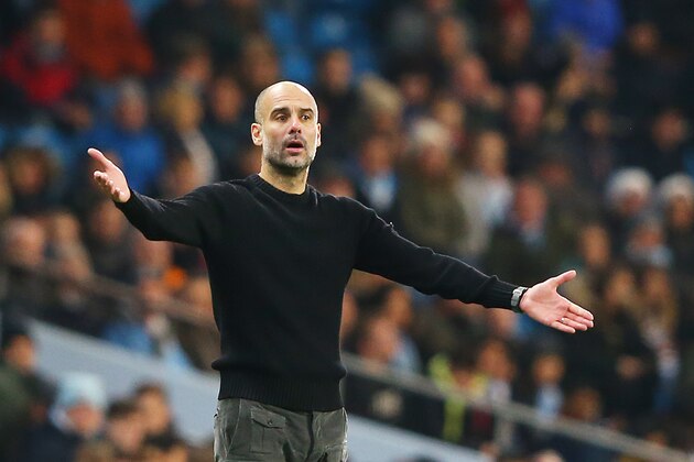 MANCHESTER, ENGLAND - DECEMBER 29: Pep Guardiola, Manager of Manchester City reacts during the Premier League match between Manchester City and Sheffield United at Etihad Stadium on December 29, 2019 in Manchester, United Kingdom. (Photo by Alex Livesey/Getty Images) MANCHESTER, ENGLAND - DECEMBER 29: Pep Guardiola, Manager of Manchester City reacts during the Premier League match between Manchester City and Sheffield United at Etihad Stadium on December 29, 2019 in Manchester, United Kingdom. (Photo by Alex Livesey/Getty Images)