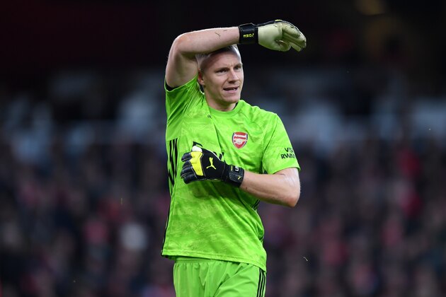LONDON, ENGLAND - DECEMBER 29: Bernd Leno of Arsenal reacts after Chelsea score their first goal during the Premier League match between Arsenal FC and Chelsea FC at Emirates Stadium on December 29, 2019 in London, United Kingdom. (Photo by Shaun Botterill/Getty Images)
