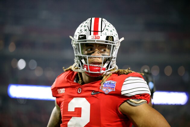 GLENDALE, ARIZONA - DECEMBER 28:  Chase Young #2 of the Ohio State Buckeyes reacts against the Ohio State Buckeyes in the second half during the College Football Playoff Semifinal at the PlayStation Fiesta Bowl at State Farm Stadium on December 28, 2019 in Glendale, Arizona. (Photo by Christian Petersen/Getty Images)